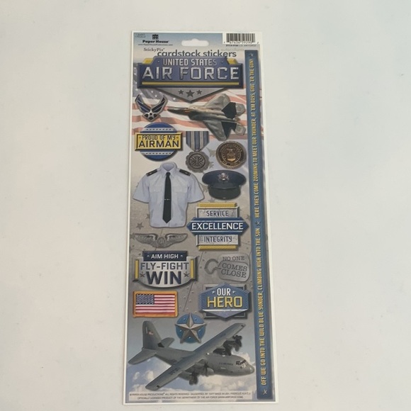 Air Force Scrapbook Paper & Stickers Bundle - Picture 7 of 11